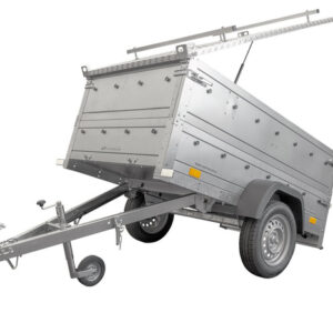 Gartenanhänger mit Plane, 200-Liter-Kippmulde, 200 × 106 cm