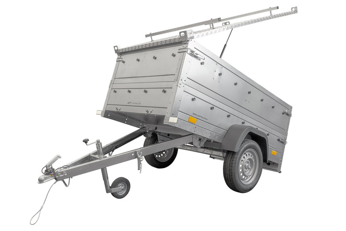 Gartenanhänger mit Plane, 200-Liter-Kippmulde, 200 × 106 cm